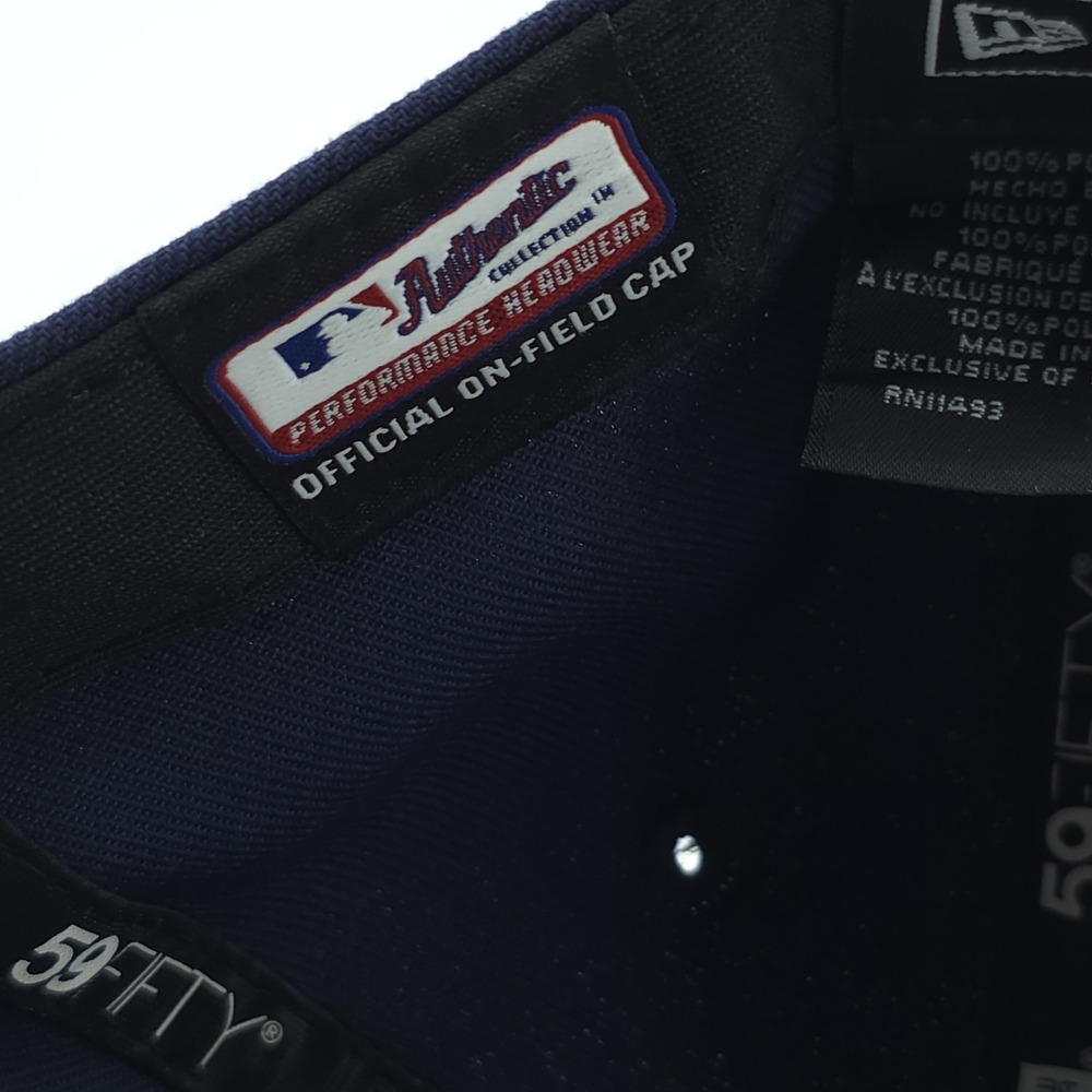 New‎ Era 59Fifty Milwaukee Brewers Navy Blue Fitted Size 8 Low Profile Hat NEW - Picture 8 of 10